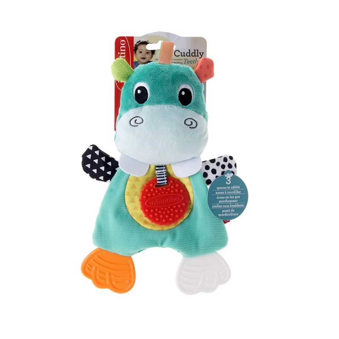 Infantino - Cuddly Teether - Hippo ยางกัดน่ากอดลายฮิปโป