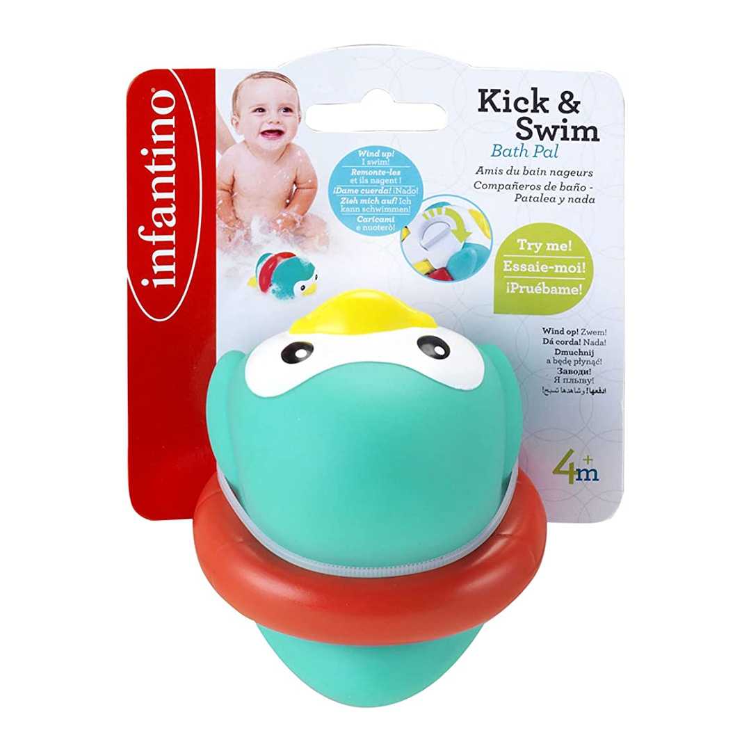 Infantino : Kick & Swim Bath Pal - Penguin ของเล่นในน้ำ-แพนกวิ้นไขลาน