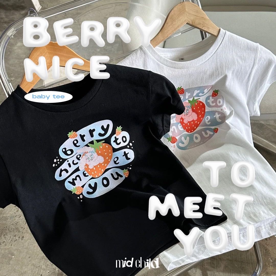 BERRY NICE TO MEET YOU - เสื้อยืด Baby tee