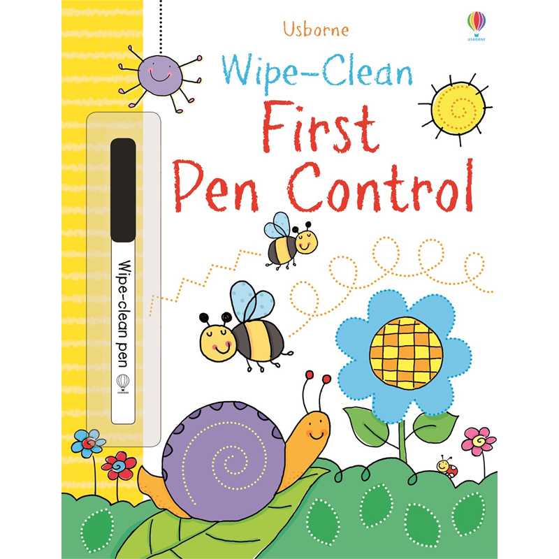 Usborne books Wipe-clean first pen control 3Y+  หนังสือภาพ พร้อมปากกาลบได้  ภาษาอังกฤษ