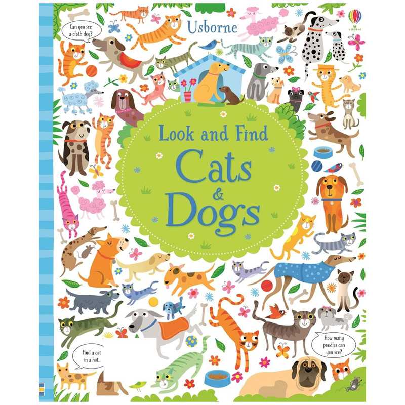 Usborne books Look and find cats and dogs 5Y+ หนังสือ ภาพภาษาอังกฤษ