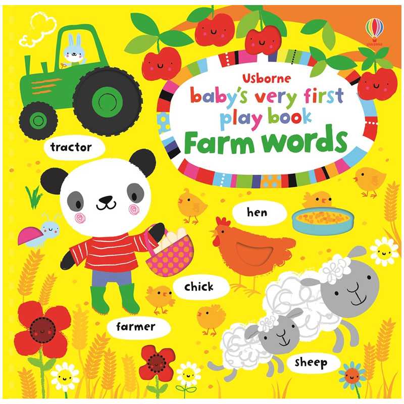 Usborne books Baby's very first play book farm words  หนังสือ คำศัพท์ภาษาอังกฤษ