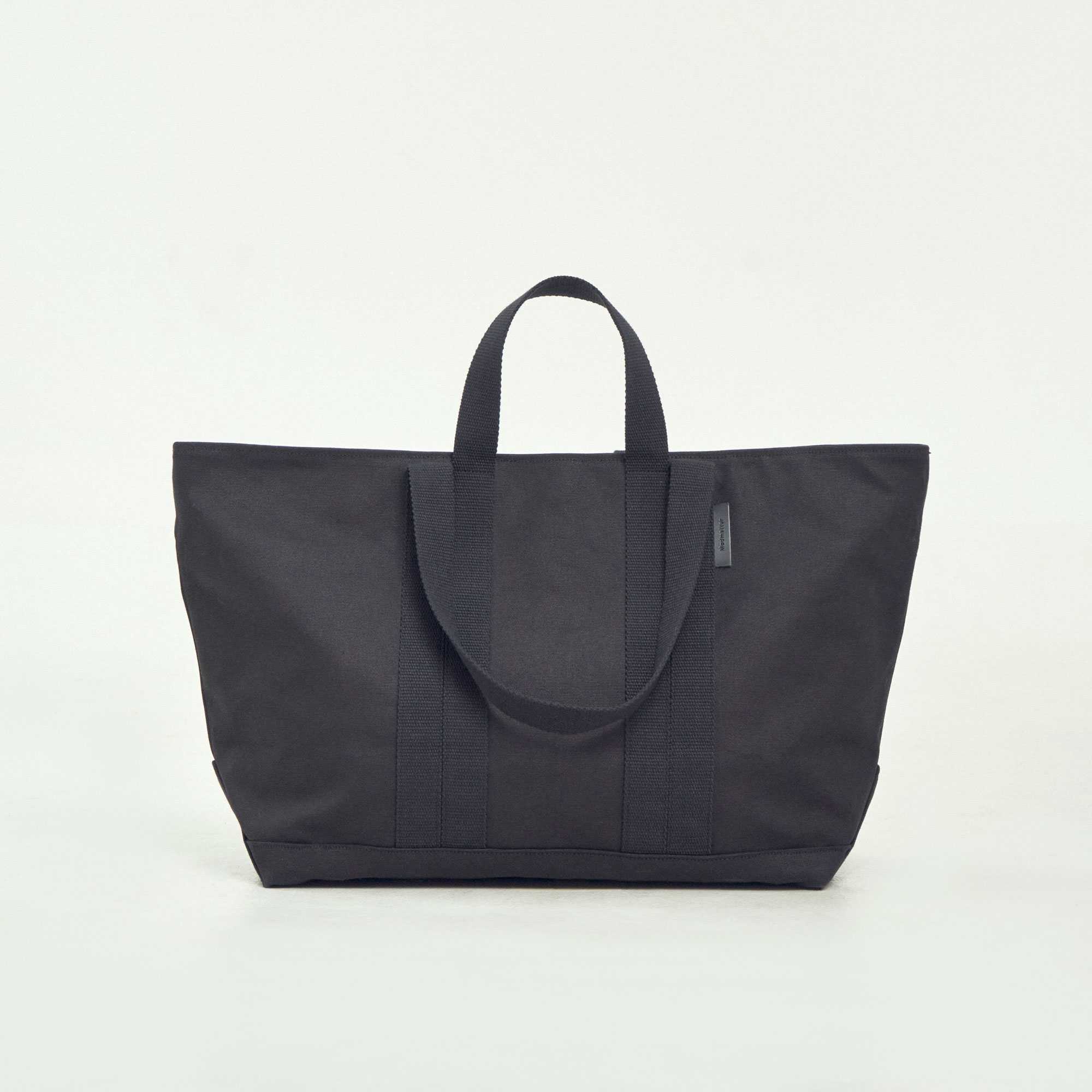 Double Strap Tote Bag Black Large