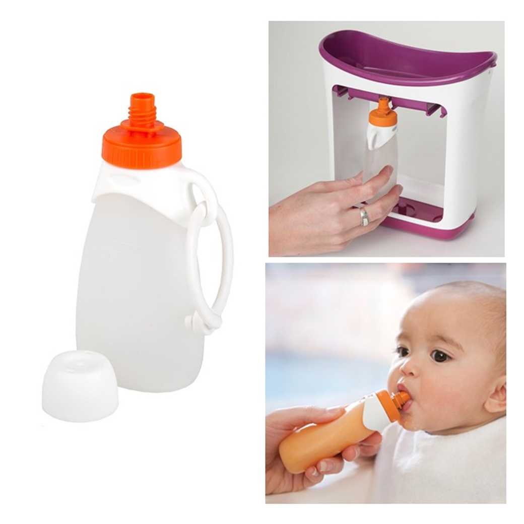 Infantino Reusable squeeze pouch :  ขวดบีบสำหรับทานอาหารเหลว
