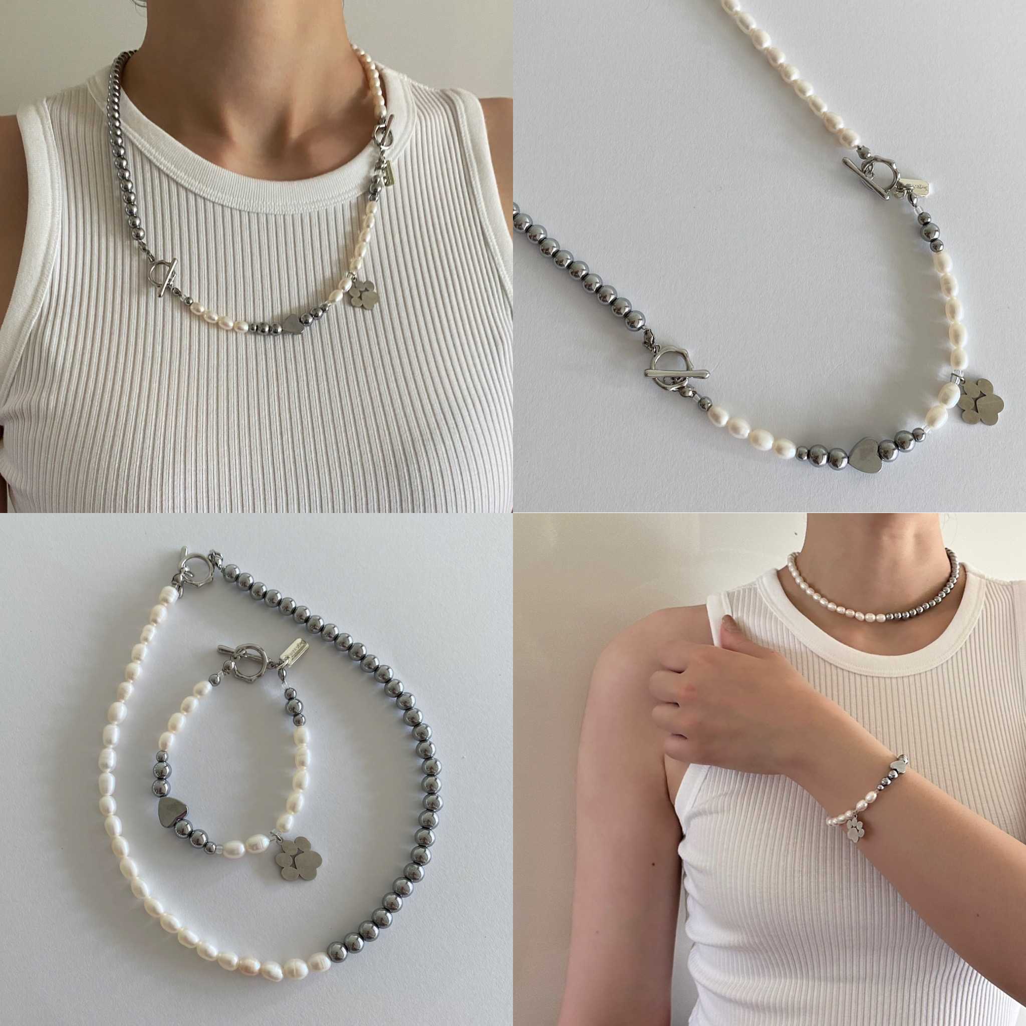 2 IN 1 HEMATITE BRACELET & NECKLACE: สร้อยข้อมือ & สร้อยคอ หินเฮมาไทต์ ป้องกันอันตราย