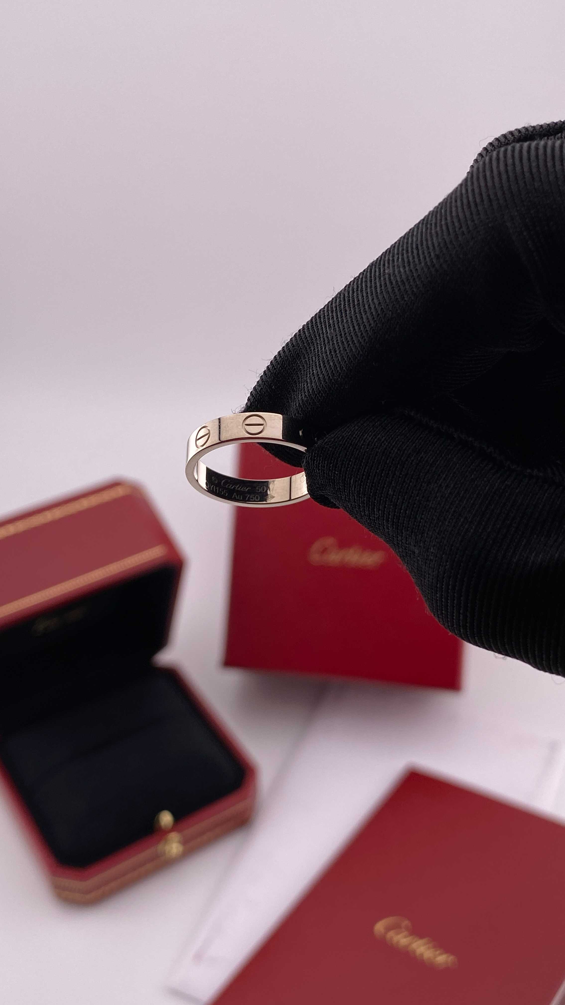 (sz 51) LOVE slim ring_White Gold 18k
