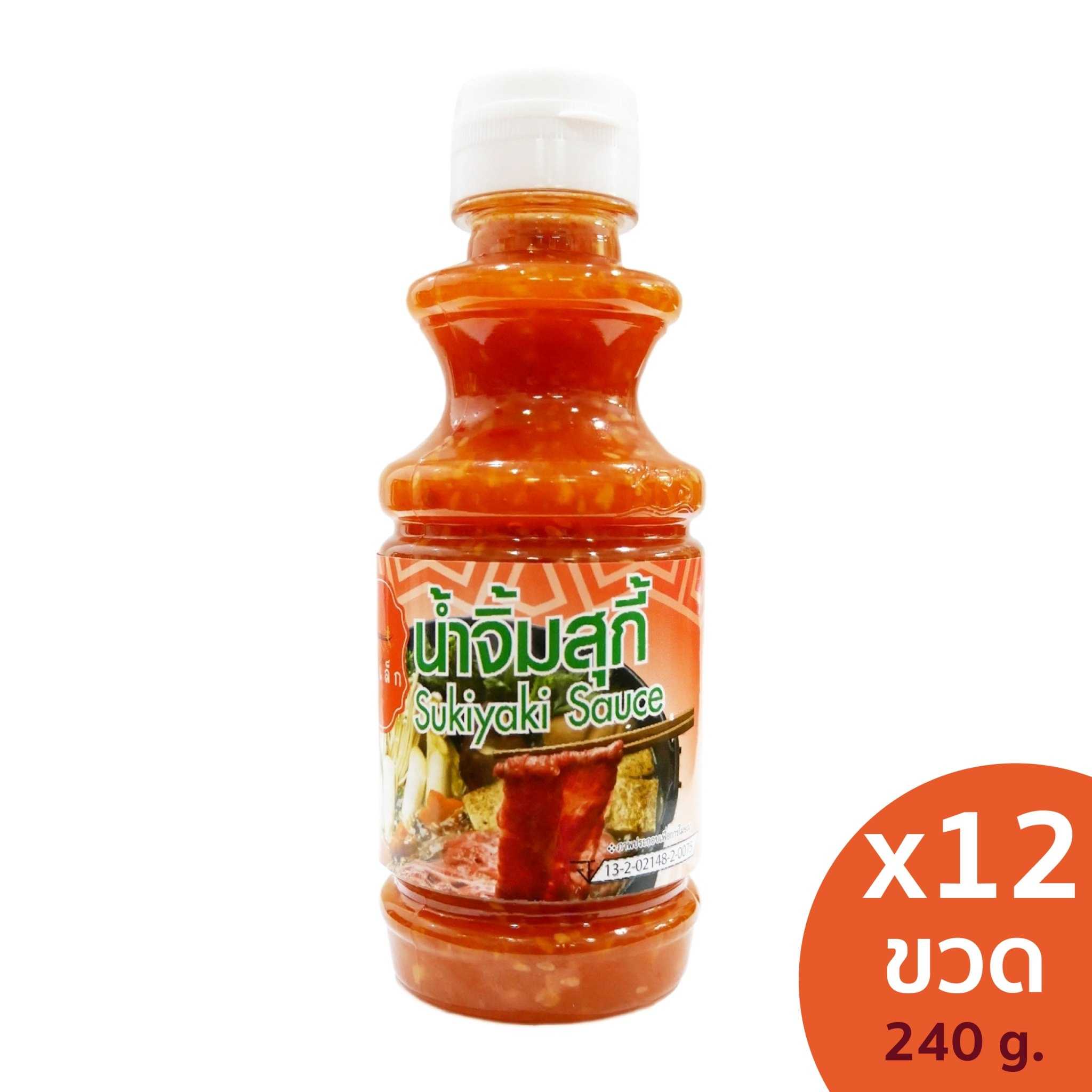 J-Lek (เจ๊เล็ก) น้ำจิ้มสุกี้ ขวดพลาสติก ขนาด 240 กรัม เเพ็ค 12 ขวด