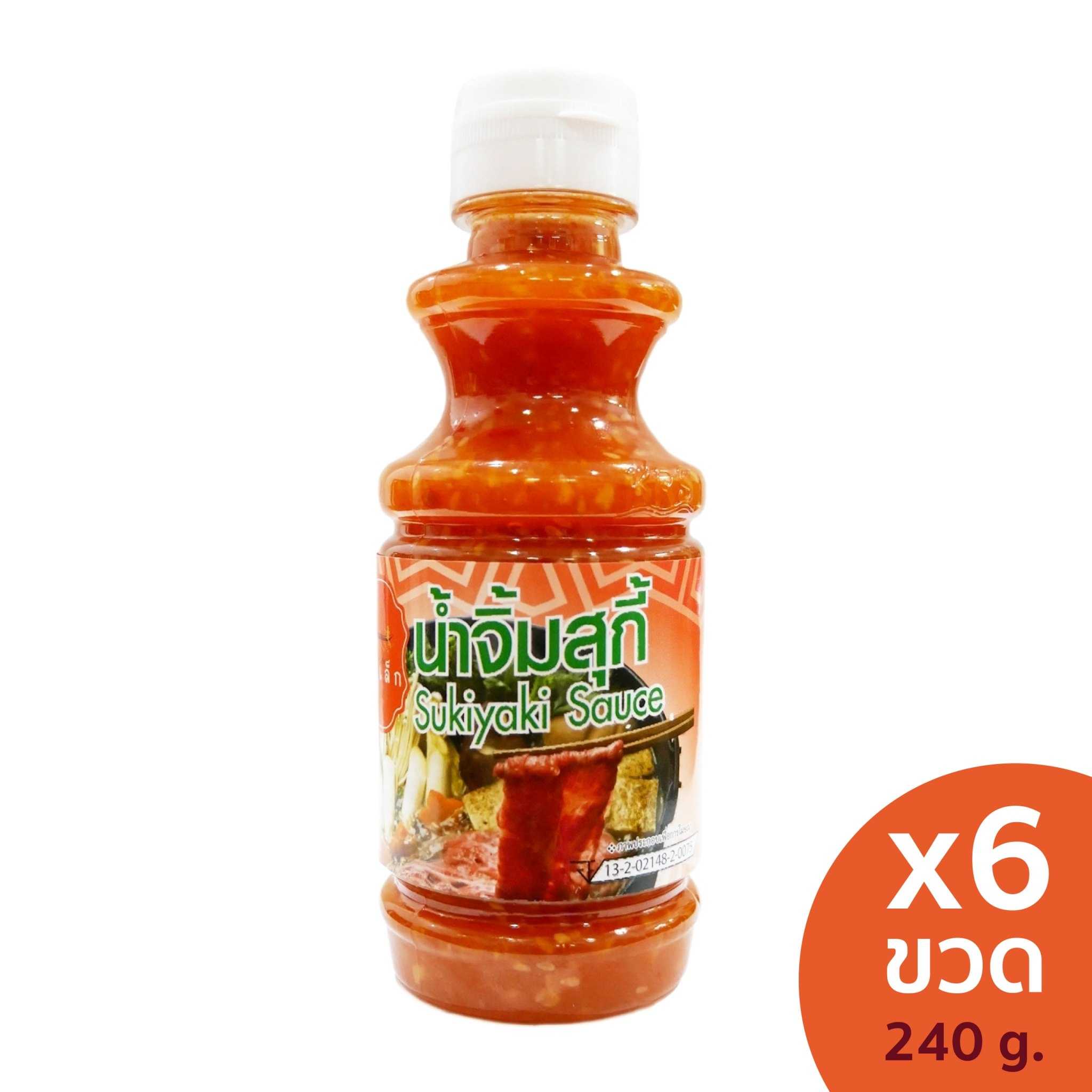J-Lek (เจ๊เล็ก) น้ำจิ้มสุกี้ ขวดพลาสติก ขนาด 240 กรัม เเพ็ค 6 ขวด