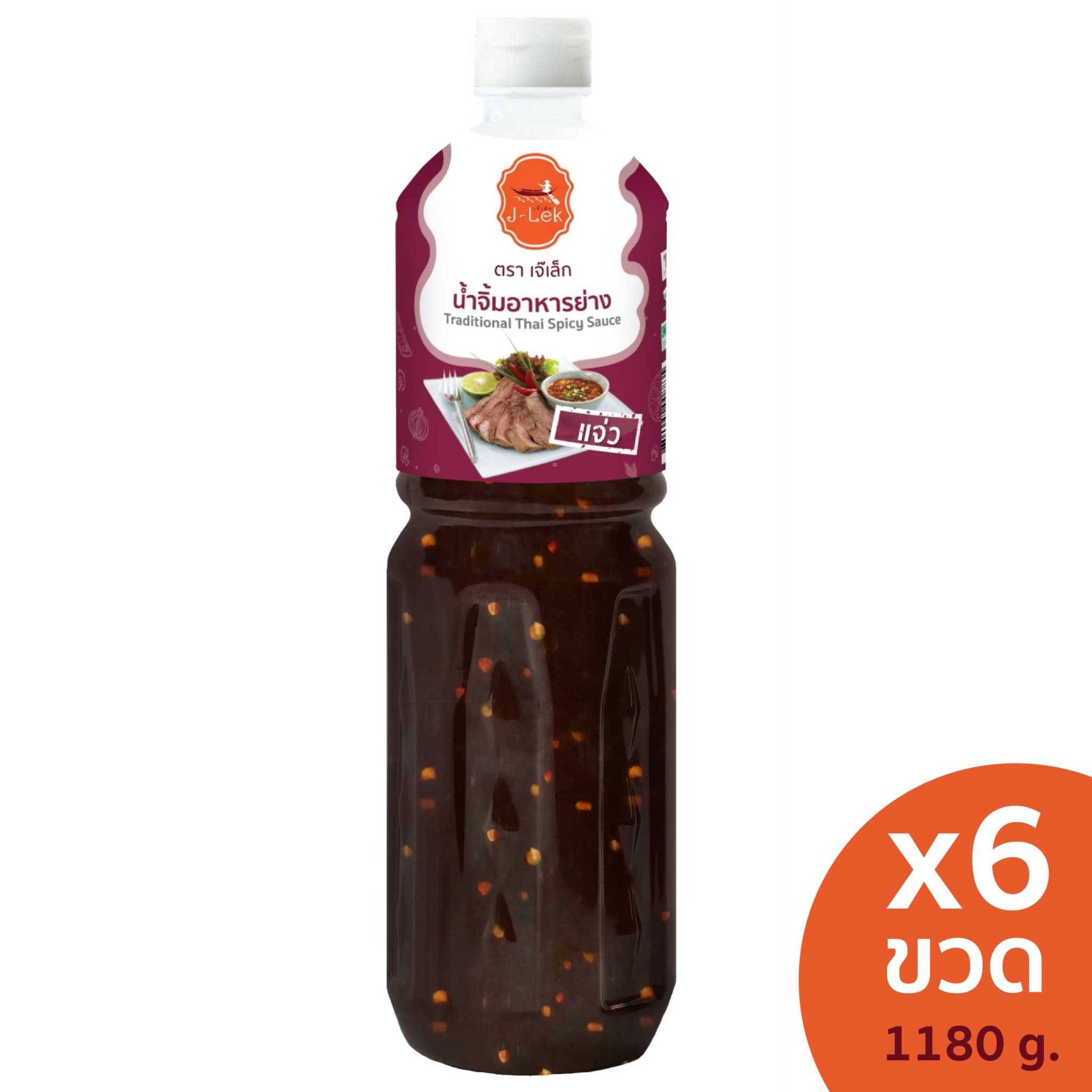 J-Lek (เจ๊เล็ก) น้ำจิ้มอาหารย่าง ขนาด 1100 กรัม เเพ็ค 6 ขวด