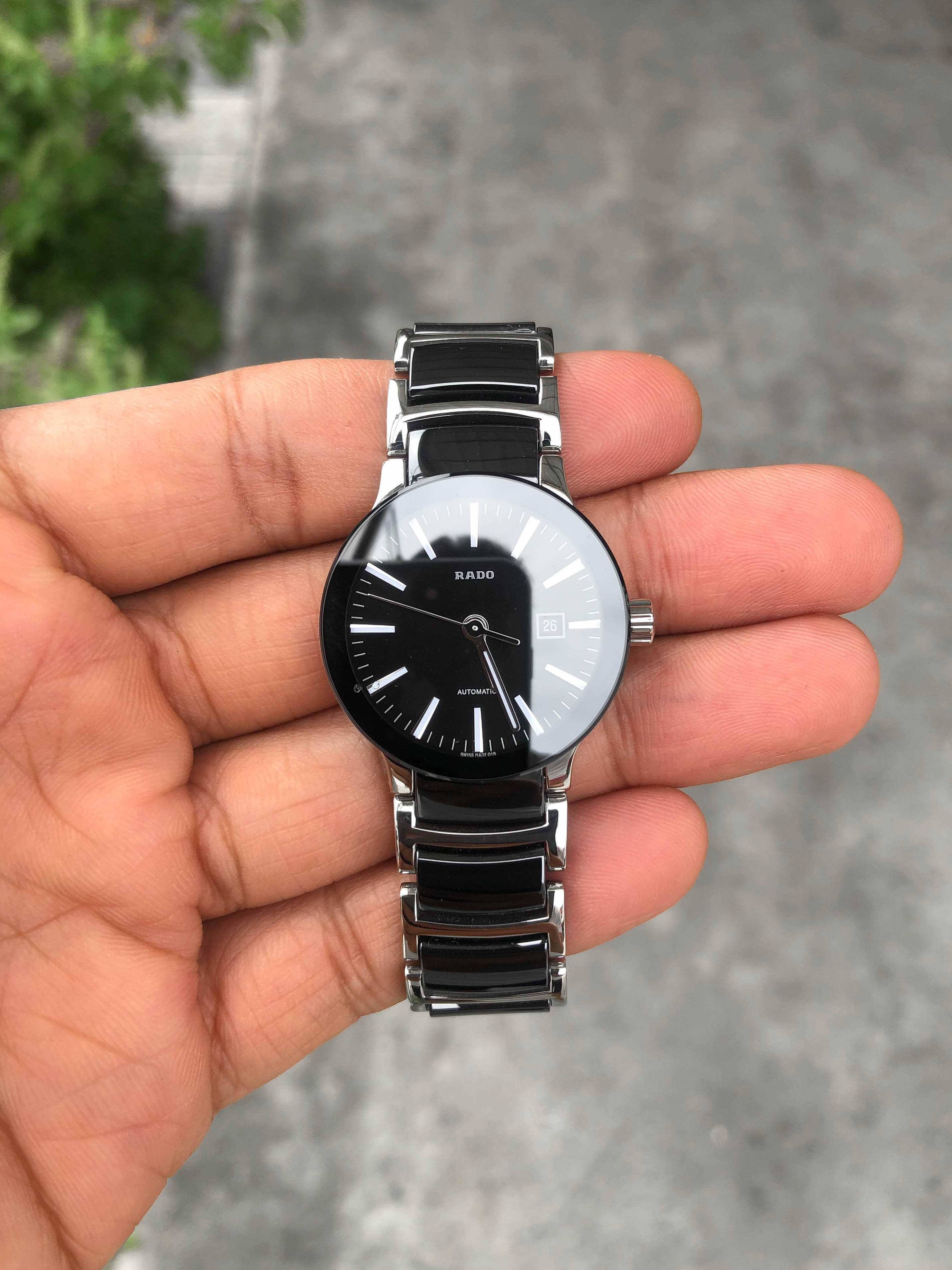 Rado Centrix Ceramic Lady Size Automatic หน้าดำ