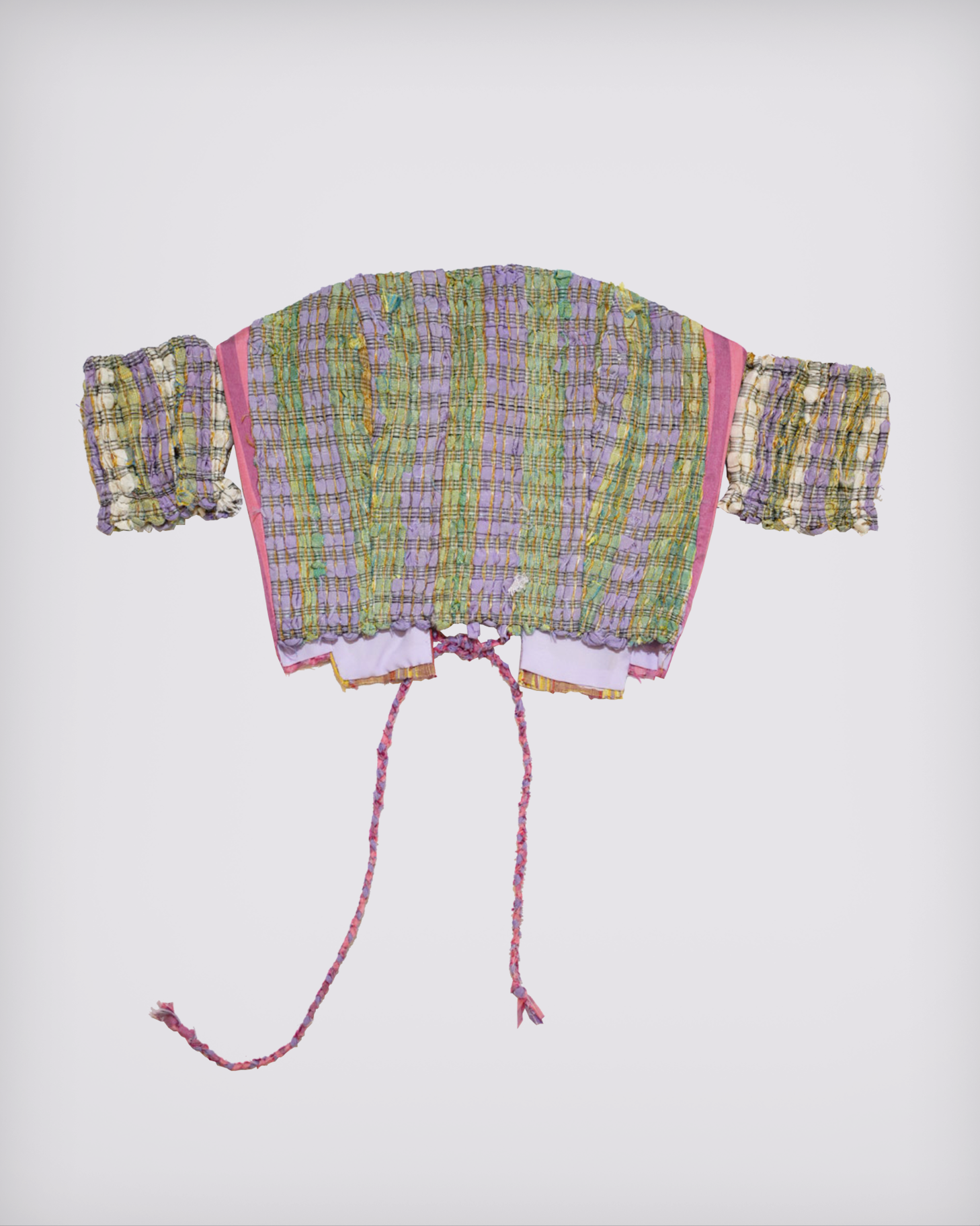 Patched Silk Corset Top