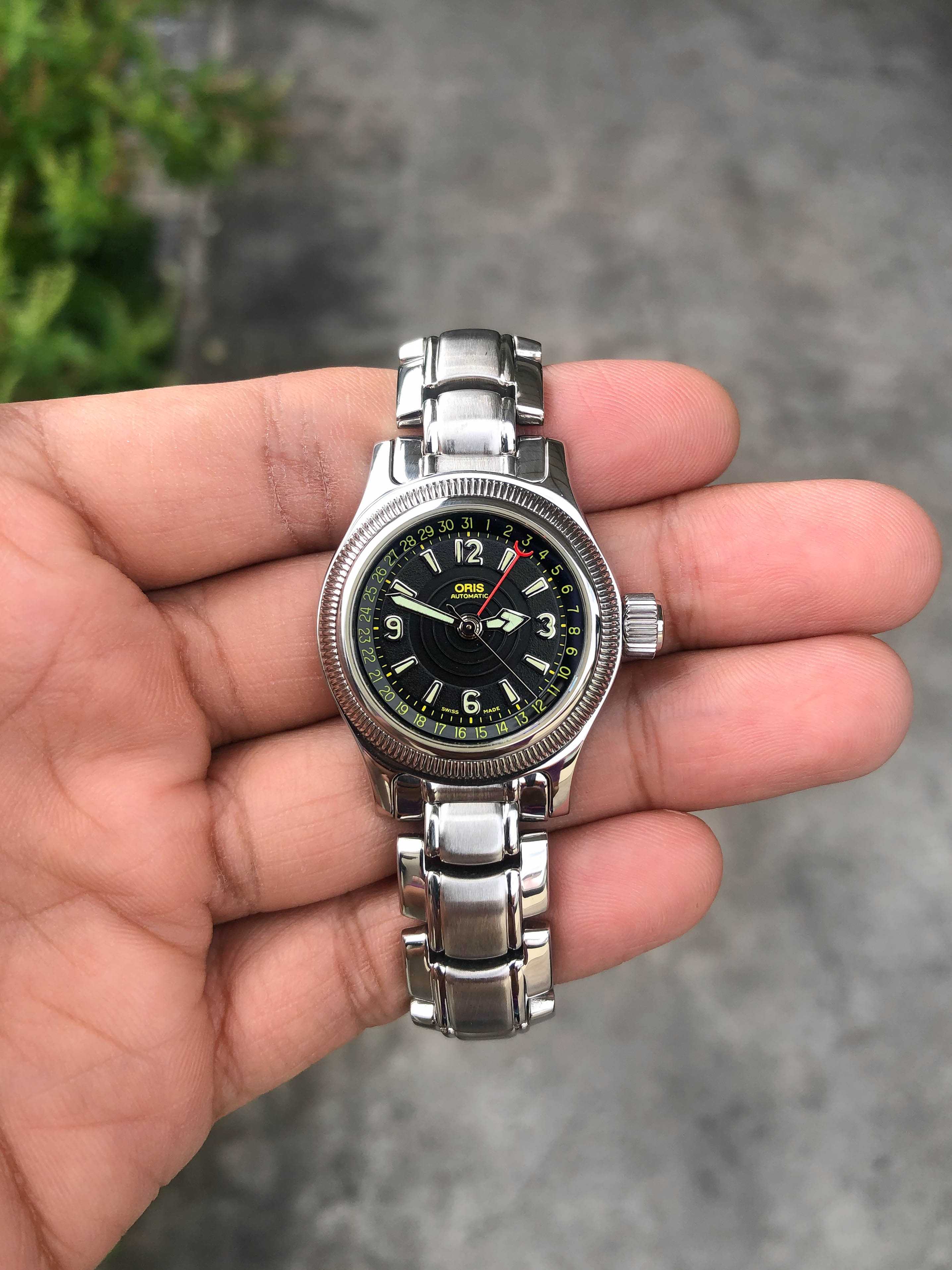 Oris Big Crown Pointer Date Automatic Lady Size หน้าดำ