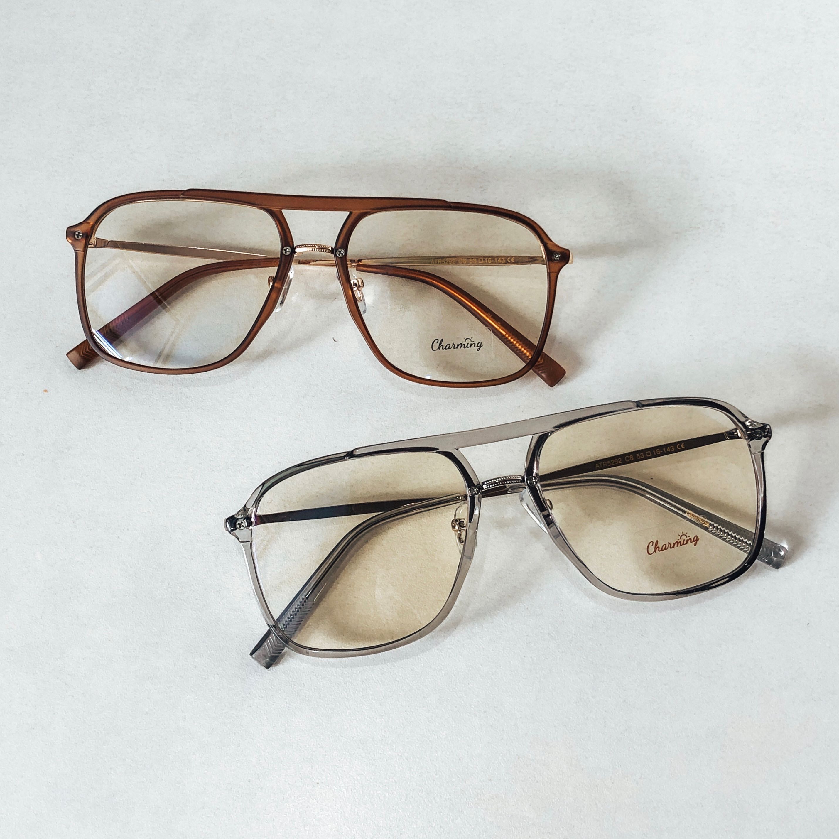 Charming Light แว่นตากรองแสง ออกแดดเปลี่ยนสีออโต้ Acetate/Steel เลนส์เปลี่ยนสีชา