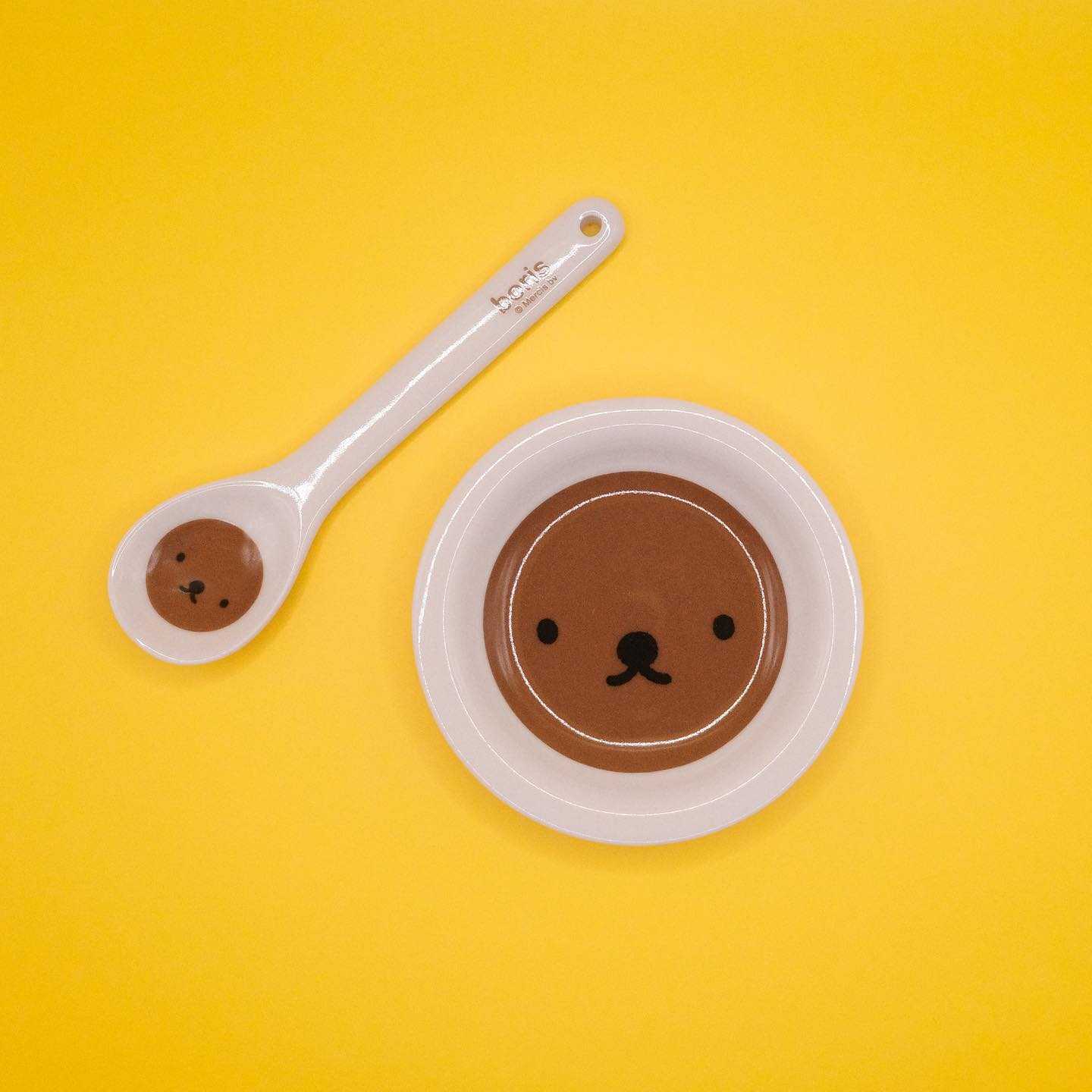 Boris face sauce plate &  face spoon