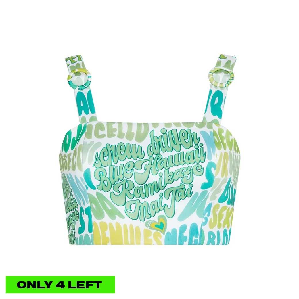 DRUNK IN LOVE BRA TOP – GREEN