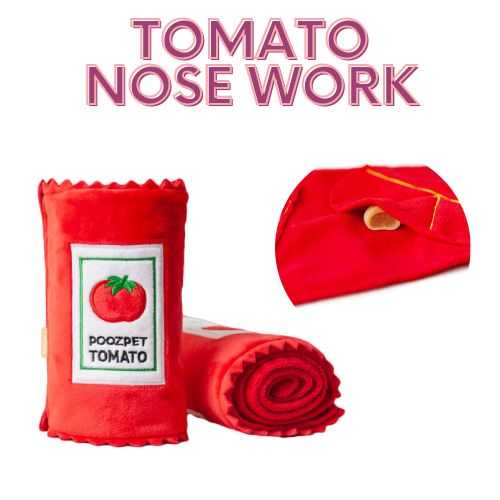 ของเล่นสุนัข Tomato nose work sniff ซ่อนขนม มีเสียงกร๊อบแกร๊บ สินค้านำเข้าโดยร้าน Goodie Dogs