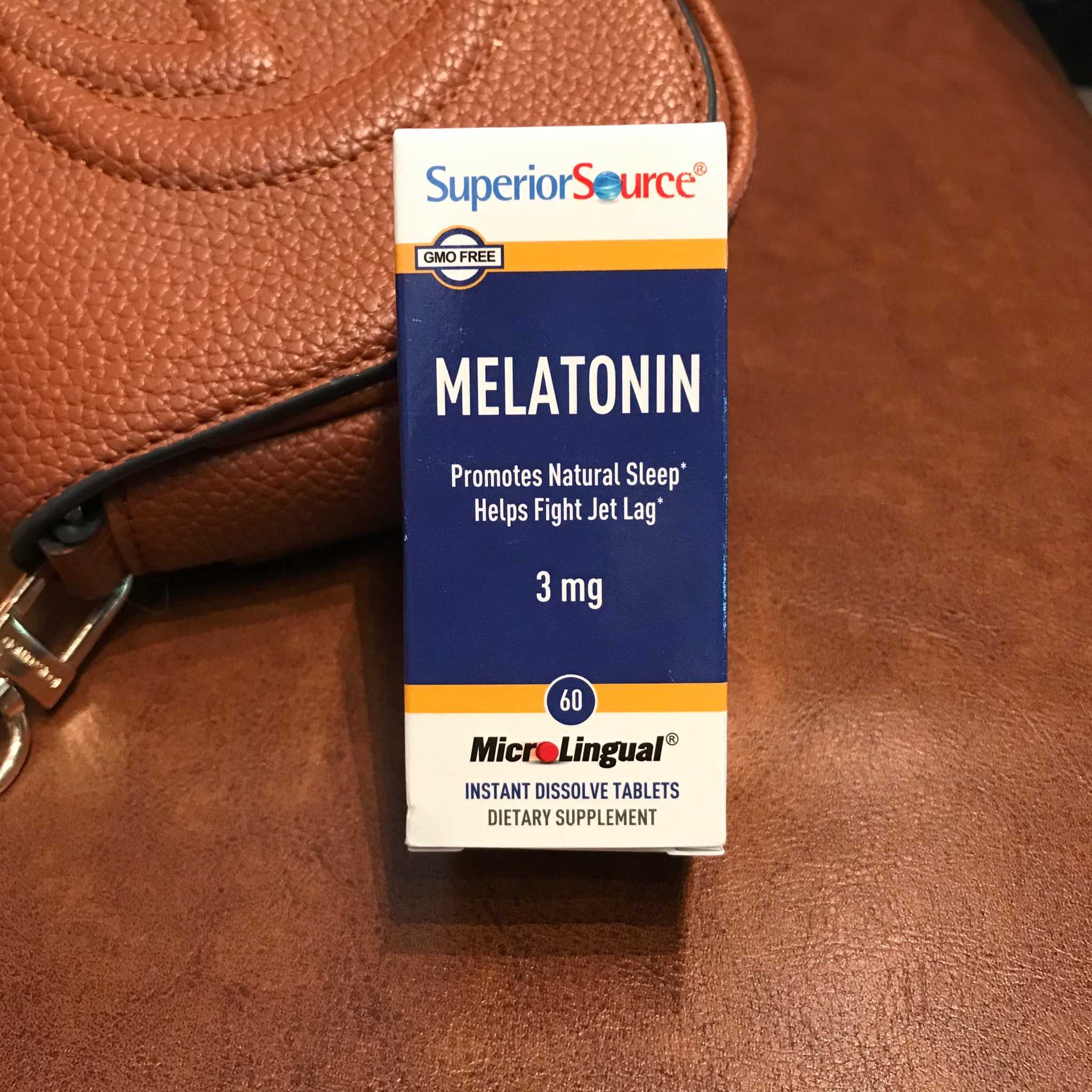Superior Source Mela tonin 3 mg  60 microlingual tablets เมลา ทนินอมใต้ลิ้น 3 มิลลิกรัม  หลับเร็วค่ะ