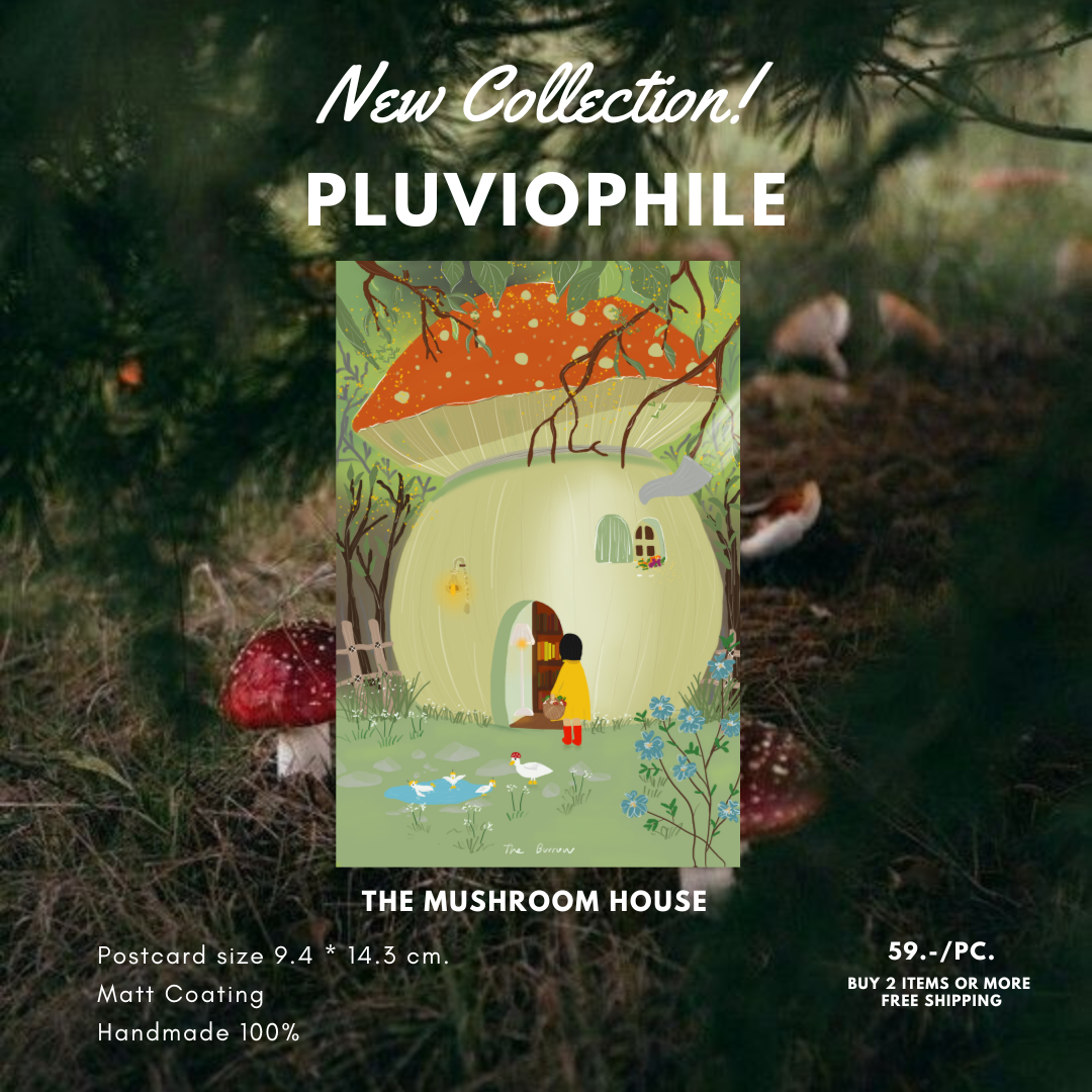 Postcard ลาย The mushroom house