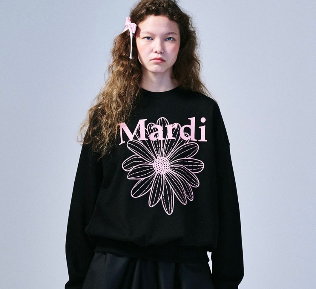 พรีออเดอร์  Mardi mercredi sweatshirt black pink