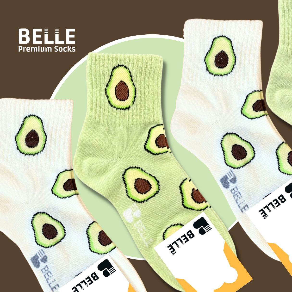 ถุงเท้า #BelleStranger in Avocado