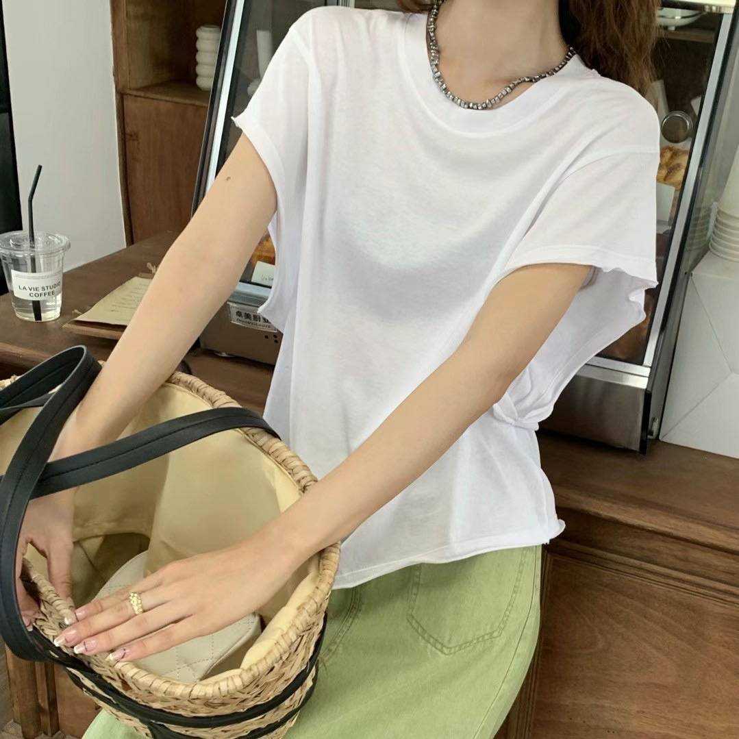 FRILLED SLEEVE COTTON TEES