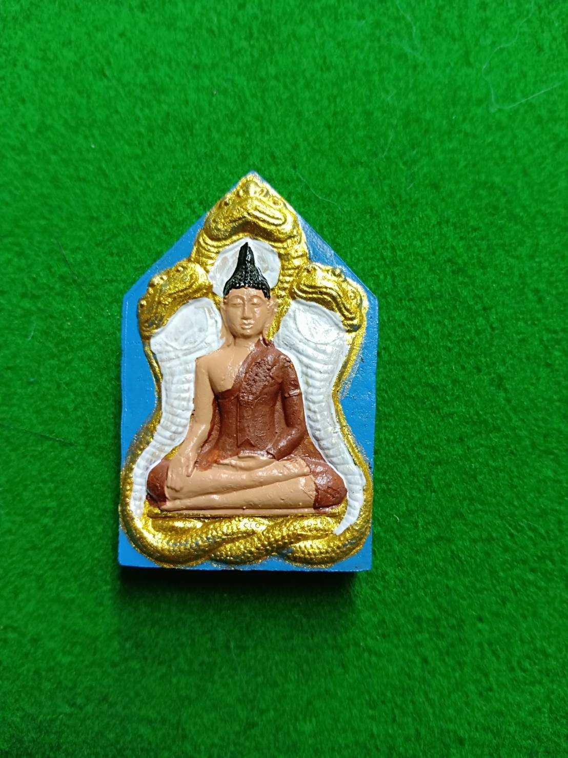 พระขุนแผนนาคเกี้ยว พิมพ์กรรมการเพนท์สี ตะกรุด 3 ดอก หลวงปู่ข้าวแห้ง วัดตาปันศรัทธาธรรม