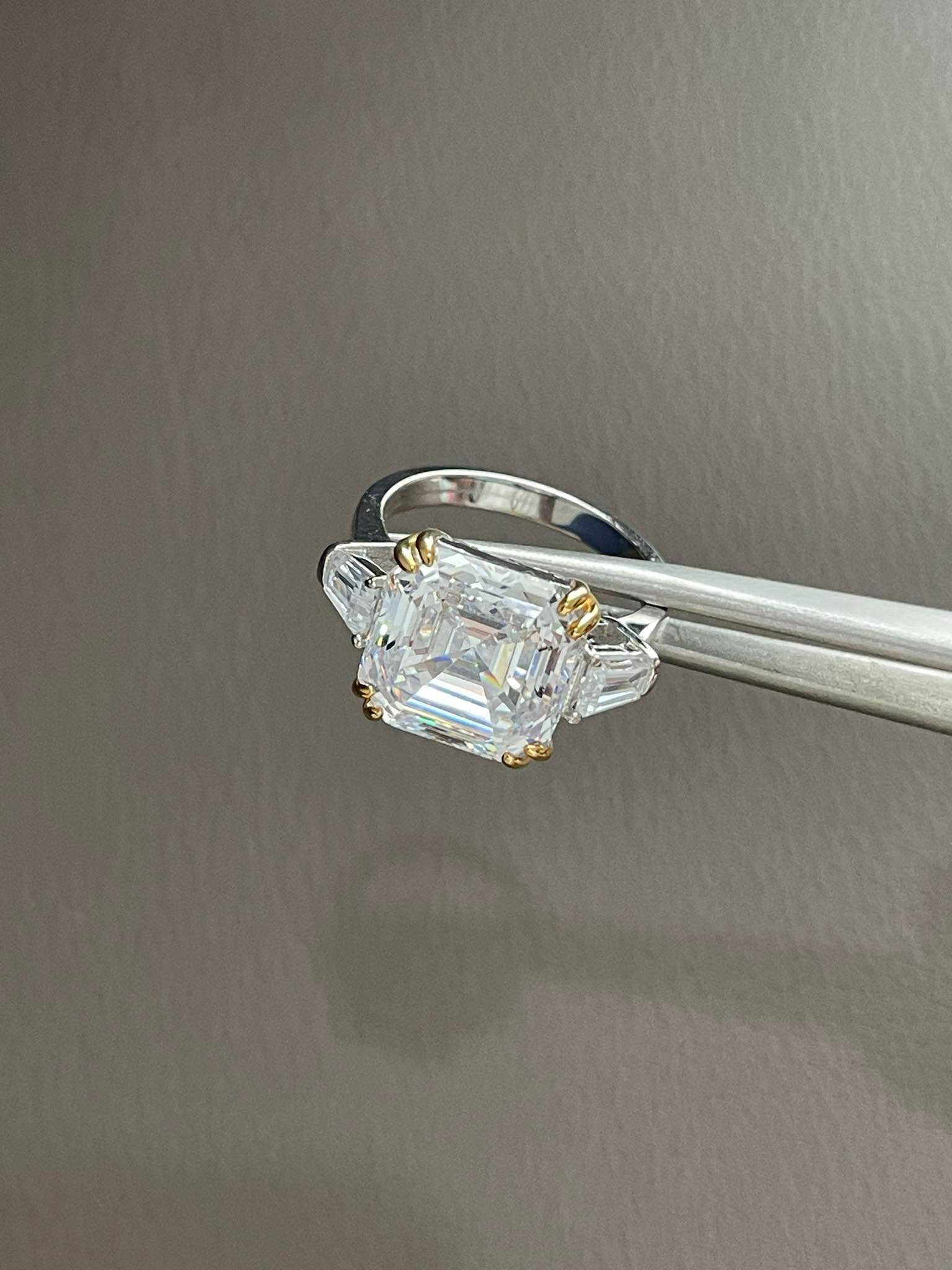 5carat asscher cut diamond ring
