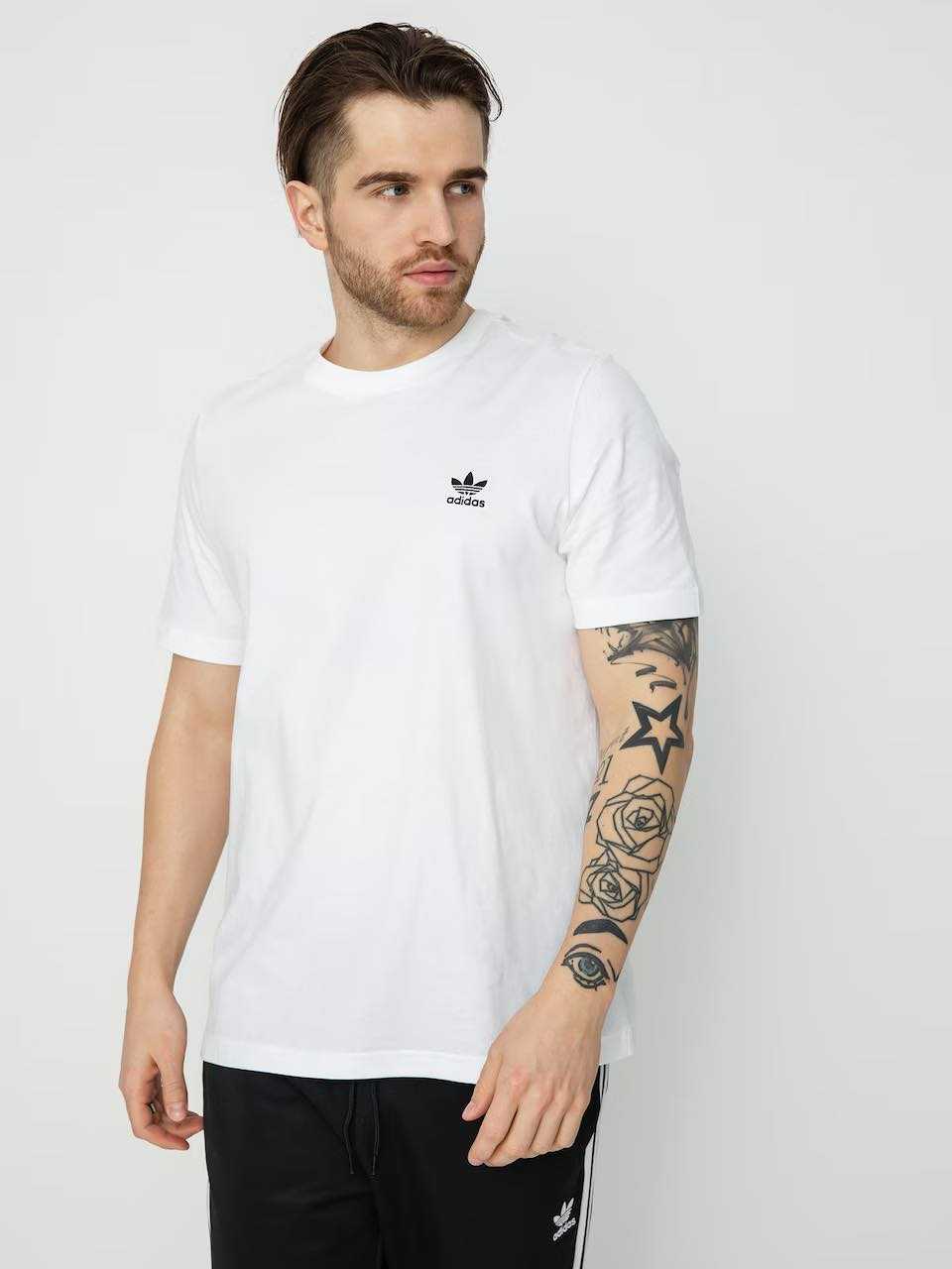 Adidas originals trefoil essentials t-shirt white