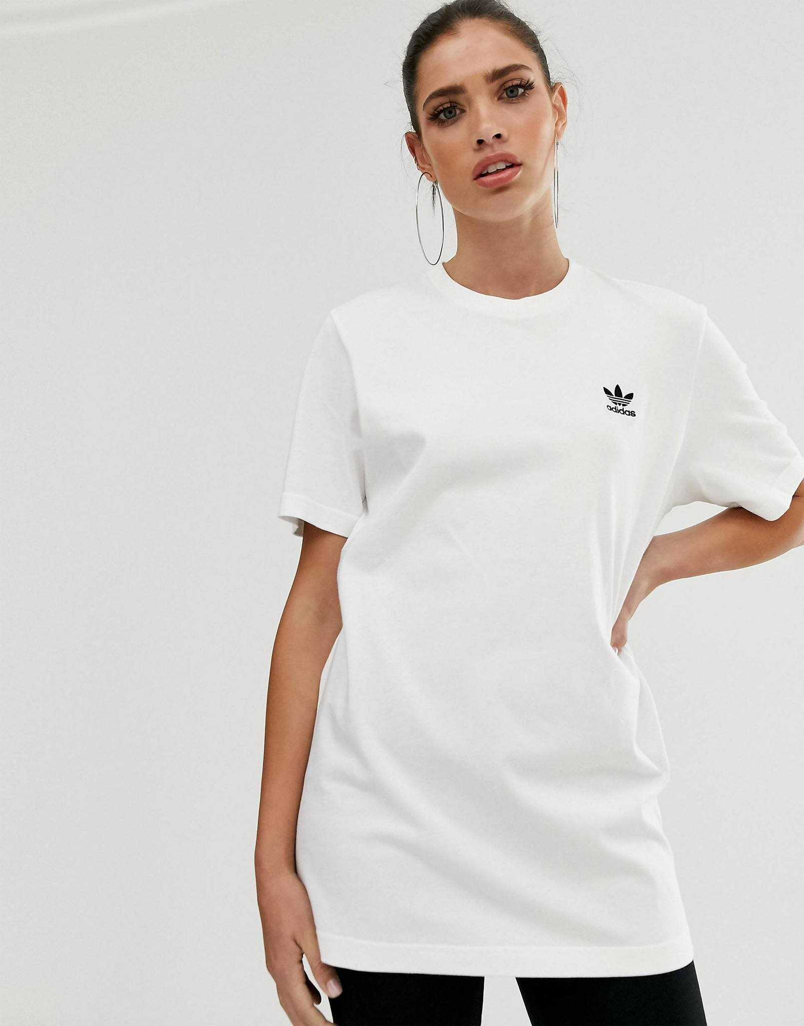 Adidas originals trefoil essentials t-shirt white