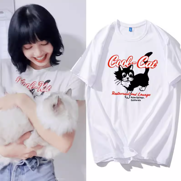 Pre-Order | เสื้อยืด Cool Cat แบบลิซ่า