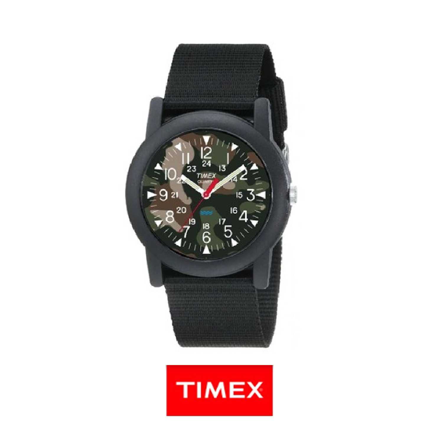 นาฬิกา Timex รุ่น TM-TWLG00100  นาฬิกาข้อมือผู้ชาย สายไนล่อน สีดำ หน้าปัดลายพราง สินค้าของแท้ 100%