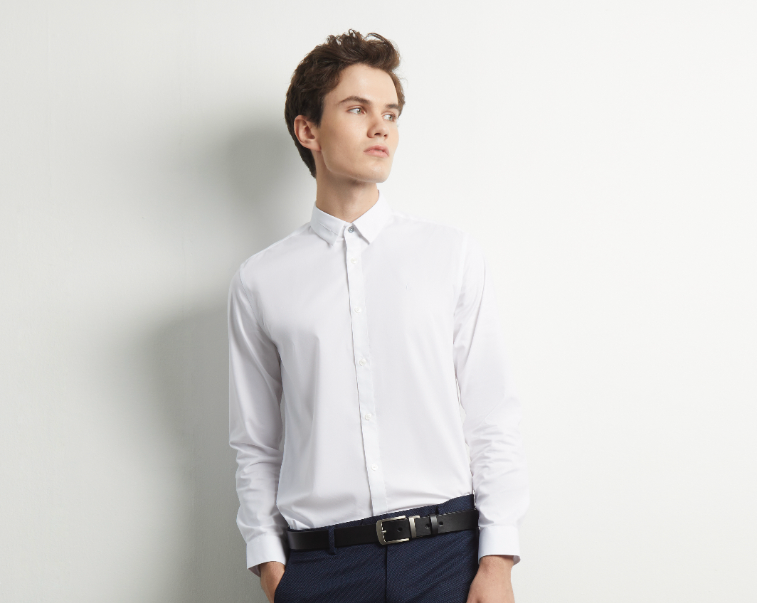 เสื้อเชิ้ตแขนยาว สีขาว| 03461