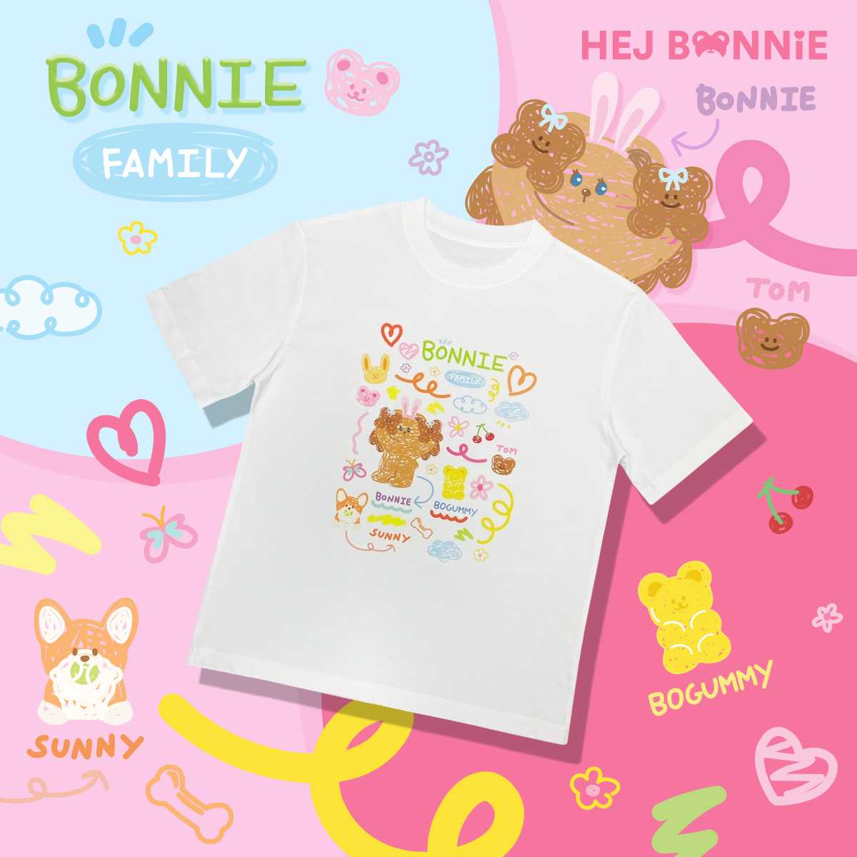 Bonnie Family T-Shirt l Hej Bonnie Official