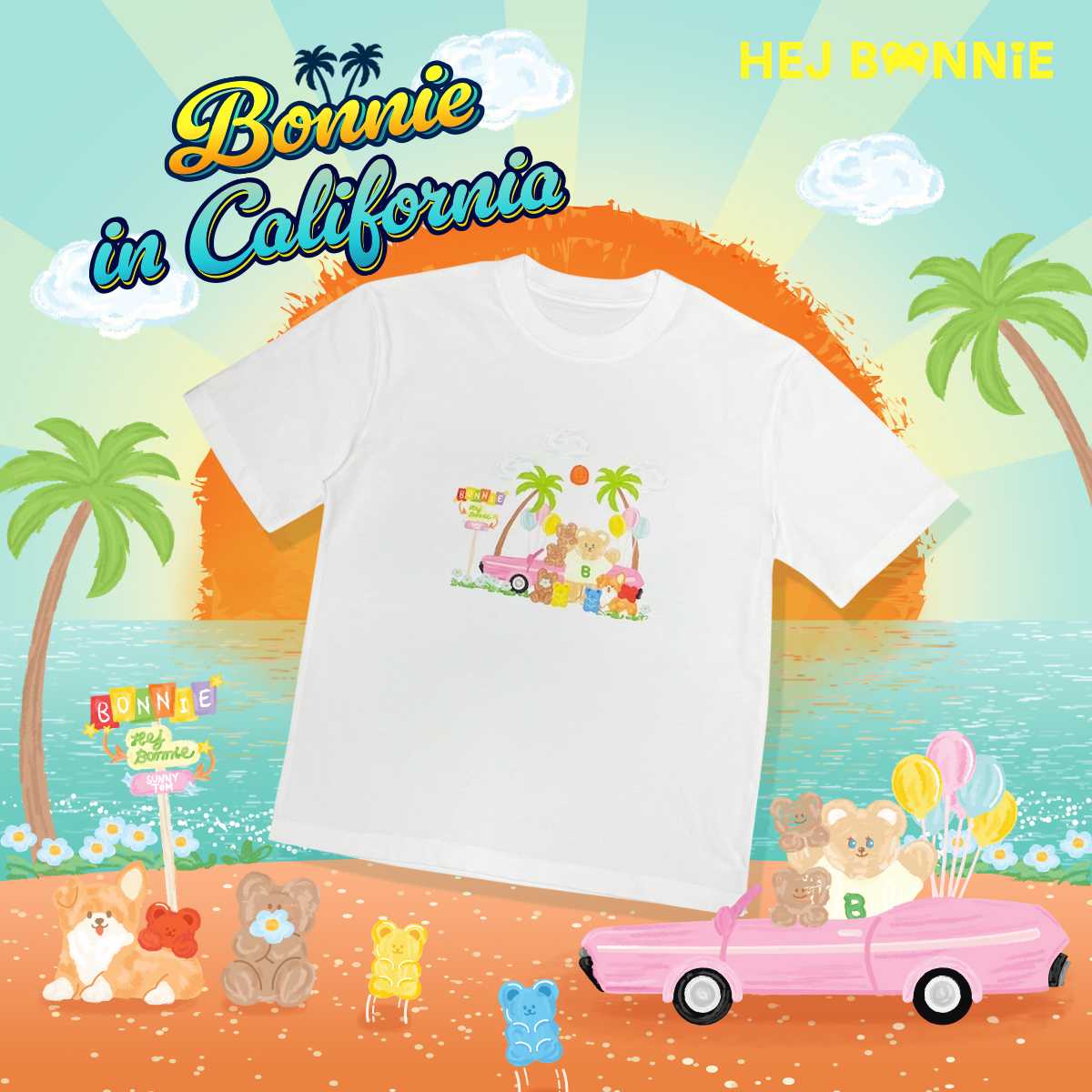 Bonnie's in California T-Shirt l Hej Bonnie Official
