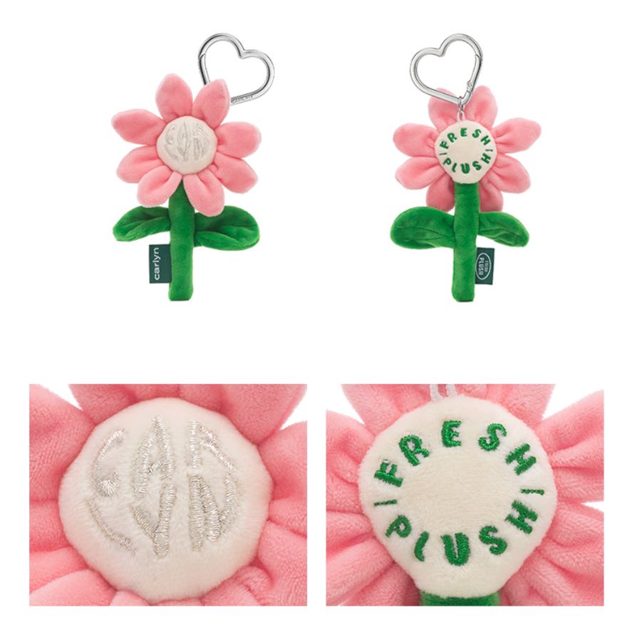 (พร้อมส่ง) พวงกุญแจ Carlyn Flower Plush Keyring - Pink