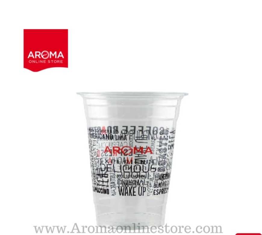 แก้วพลาสติ Aroma  16 oz and 22 oz 1แถว มี 50 ใบ
