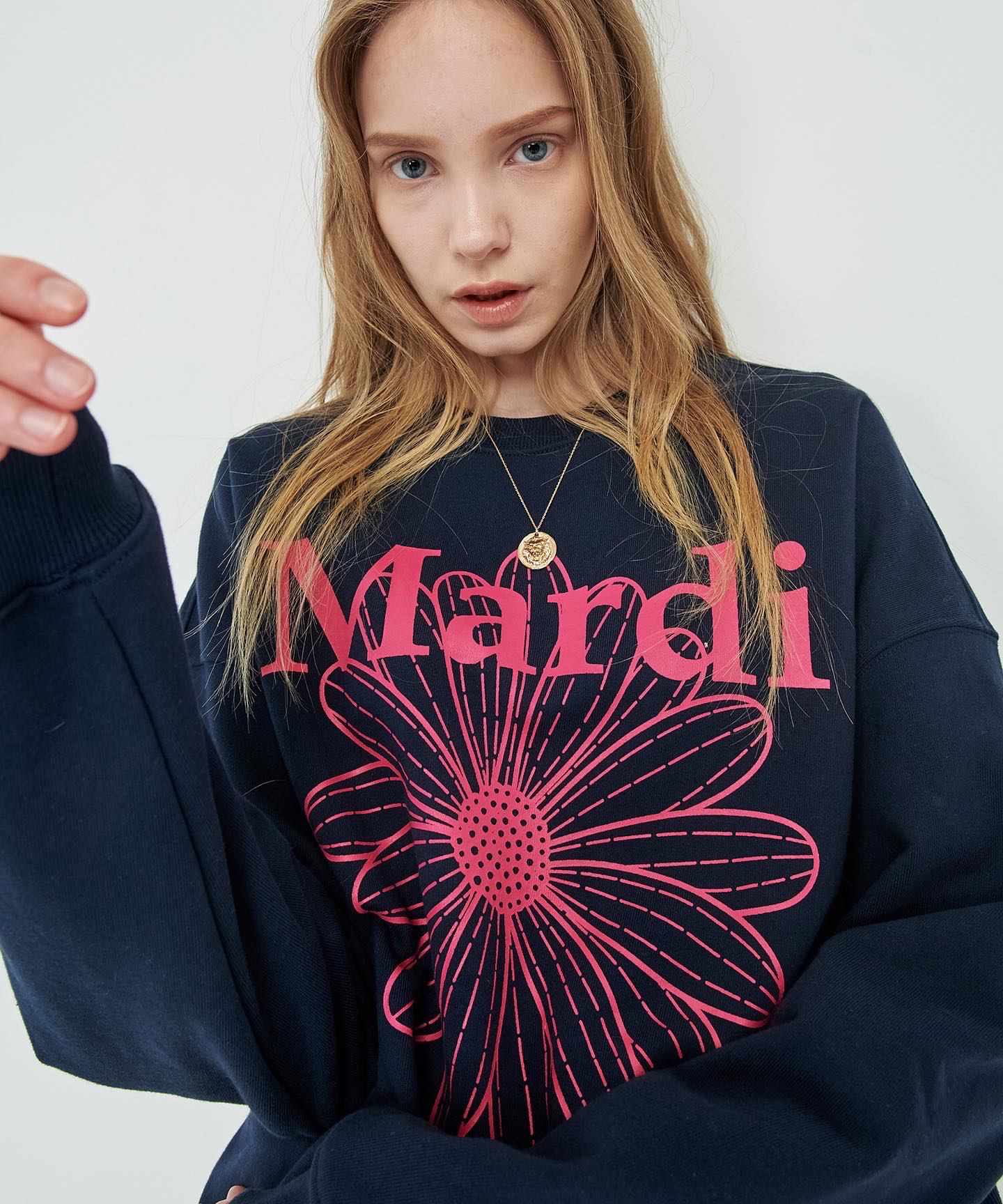 SWEATSHIRT FLOWERMARDI_NAVY VIOLET