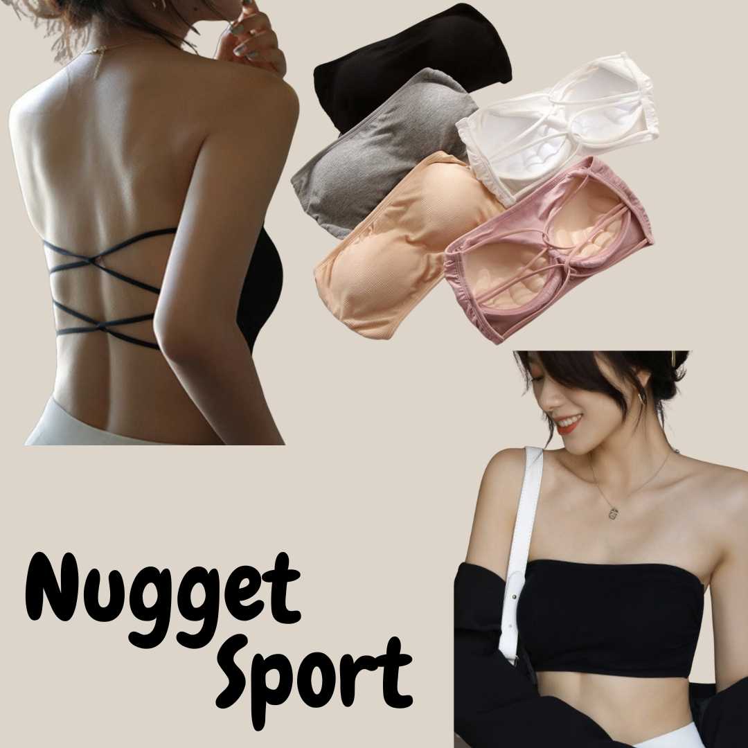 Nugget Top Shirt เสื้อเกาะอก เปิดหลัง มีซัพฟองน้ำ 2in1 มีบราในตัว