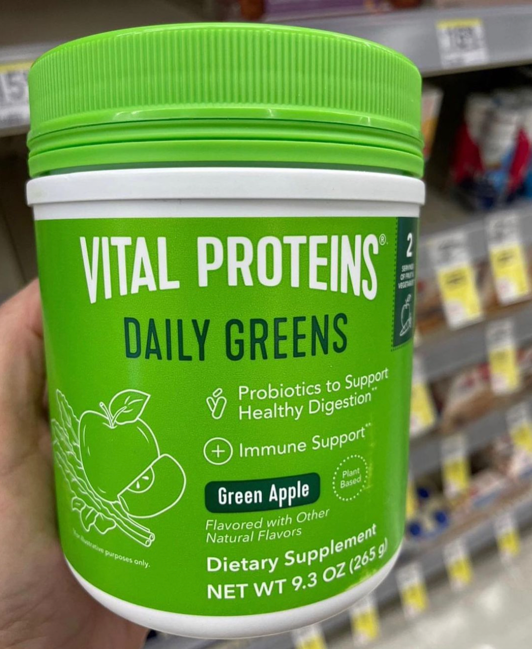 Vital Proteins Daily Greens เครื่องดื่มผัก&ผลไม้ ประกอบด้วยผัก,ผลไม้,โปรไบโอติกและวิตามินซี