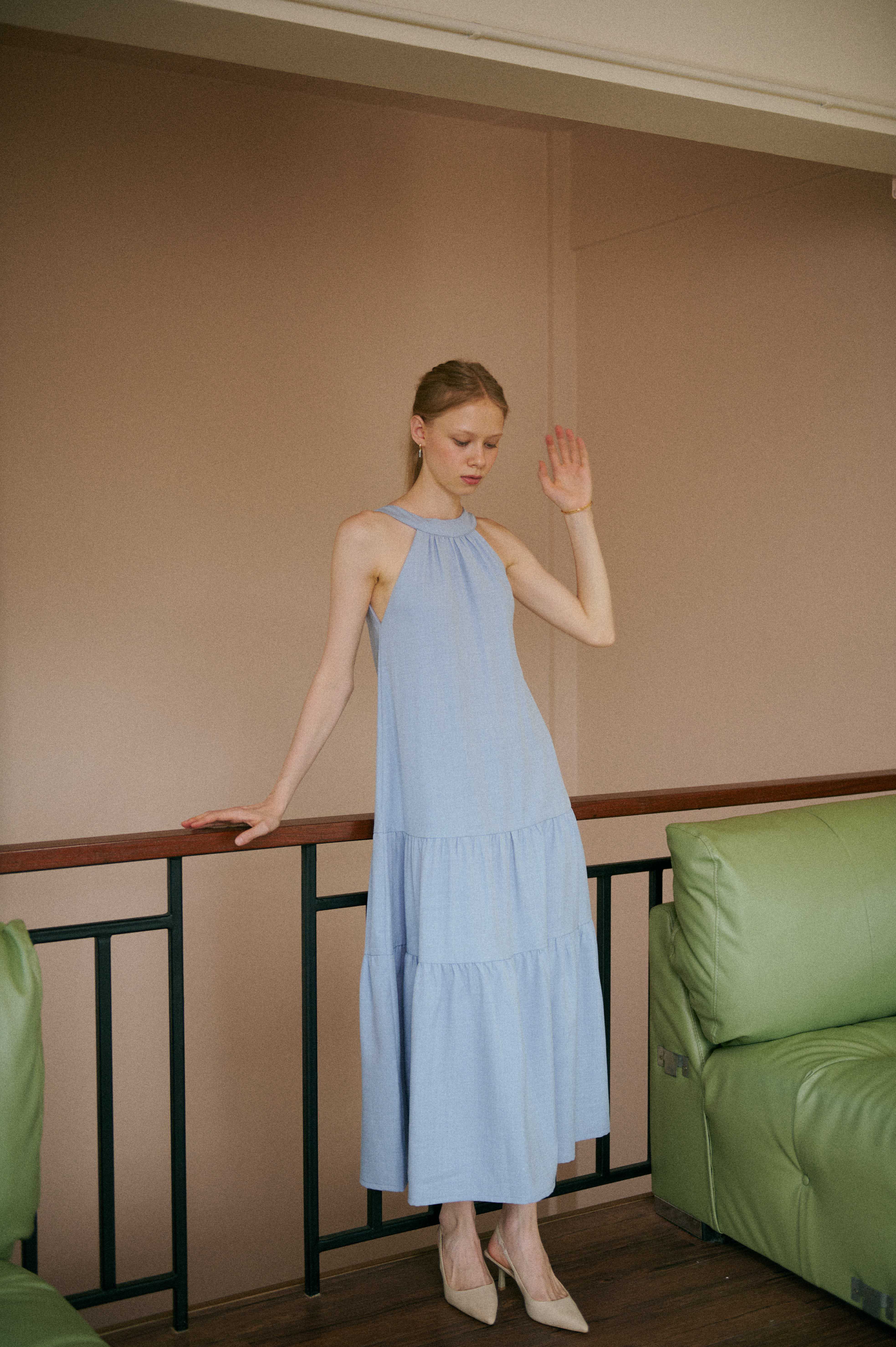 PUFF DRESS - Blue
