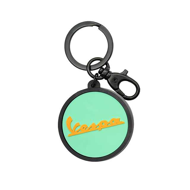 RUBBER KEYCHAIN MINT-ORANGE 