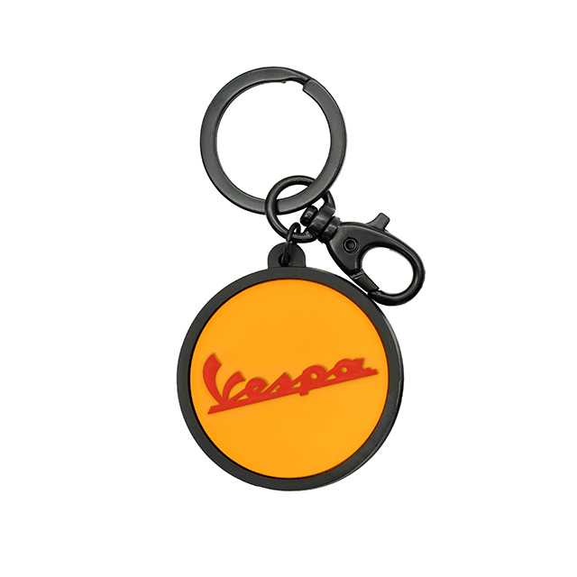 RUBBER KEYCHAIN ORANGE-RED