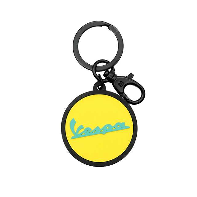 RUBBER KEYCHAIN YELLOW-MINT