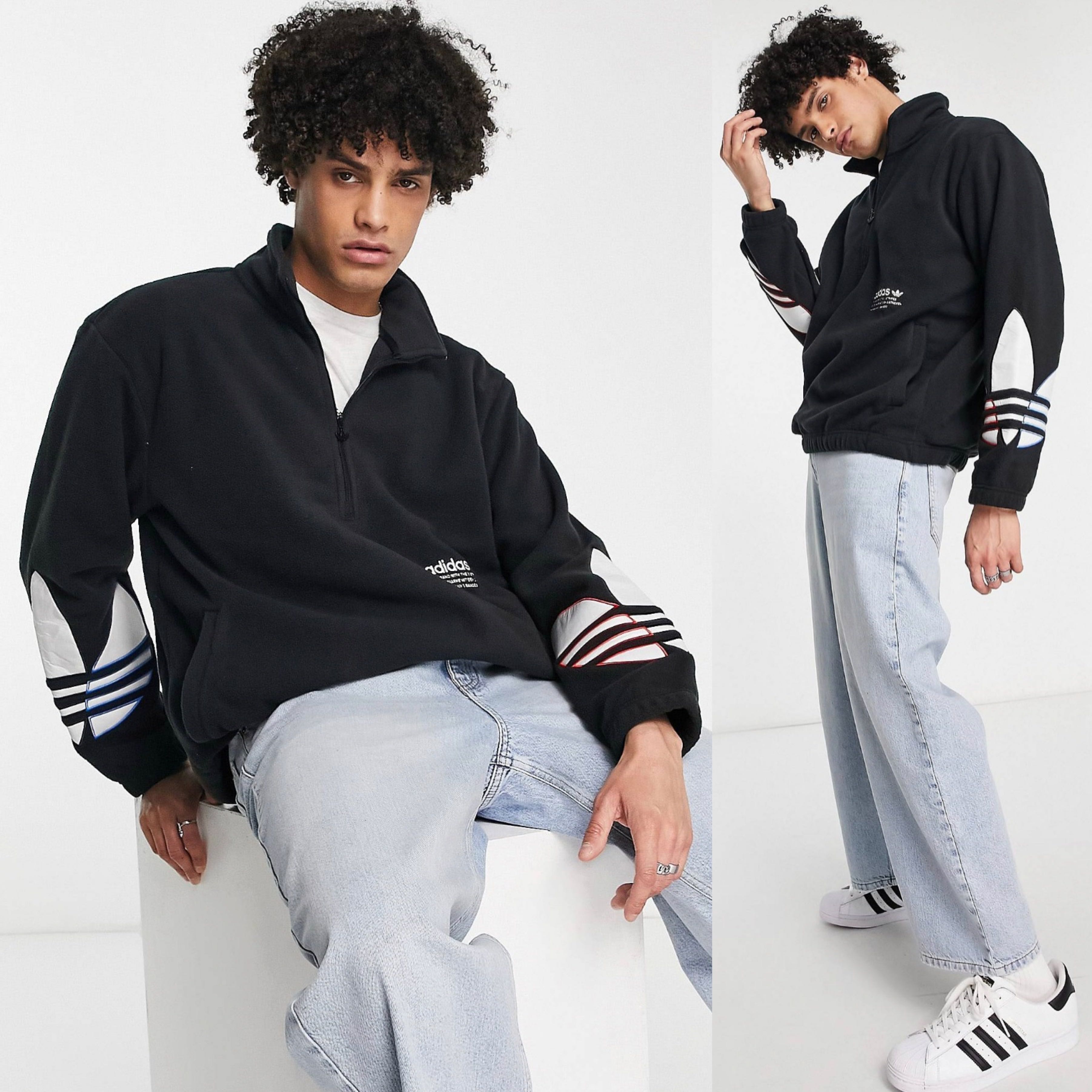ADIDAS half zip sweatshirt SALE 30%