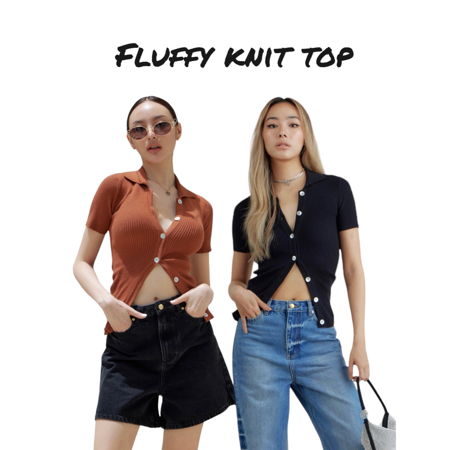 Wara Fluffy knit top - B07