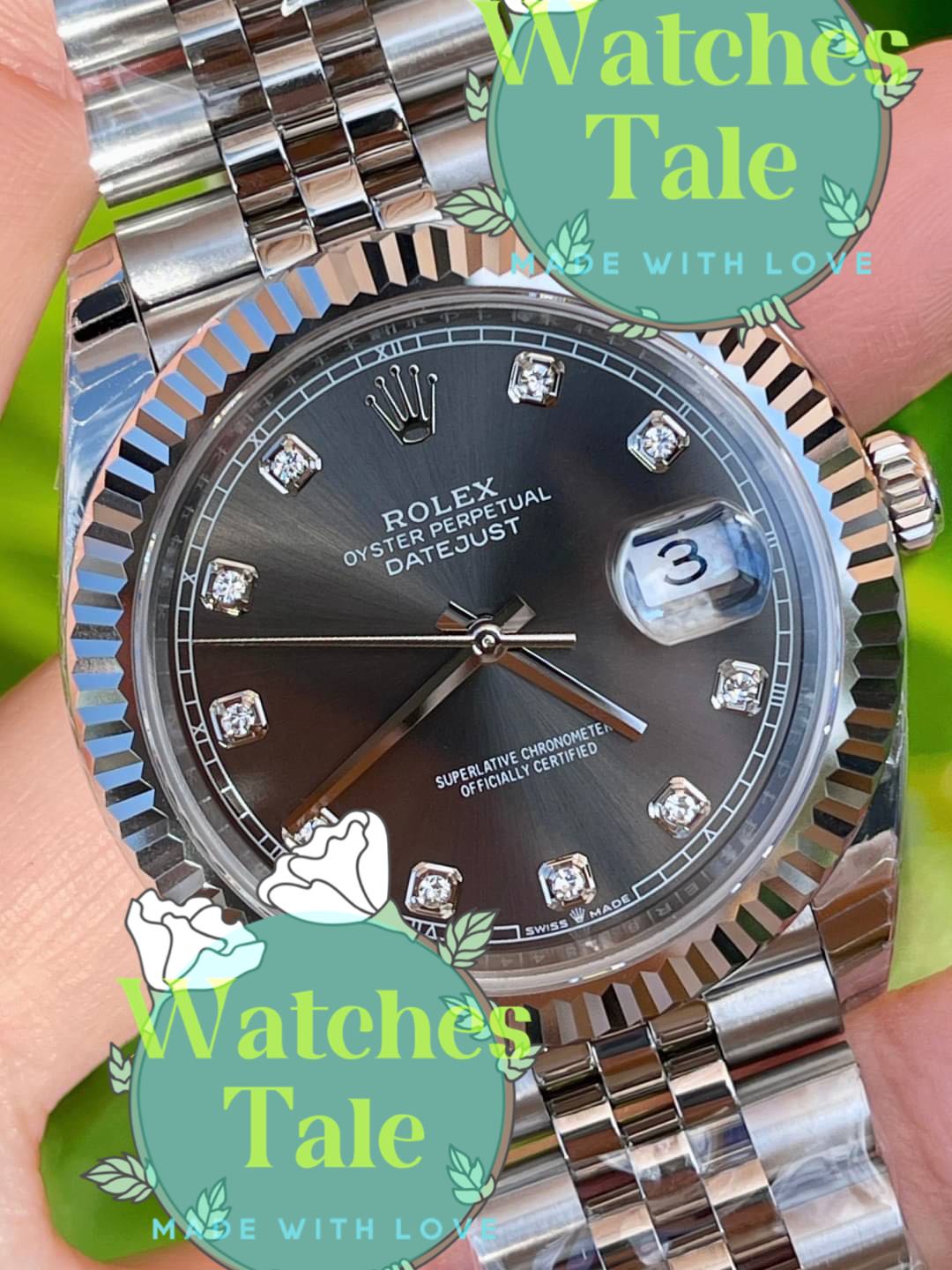 Rolex Datejust 41mm. Grey Diamond Dial Ref.126334 EW 