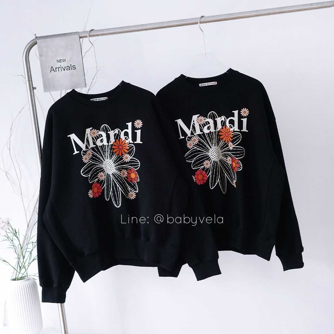 Mardi Sweatshirt Flowermardi Blossom (Black Cream)