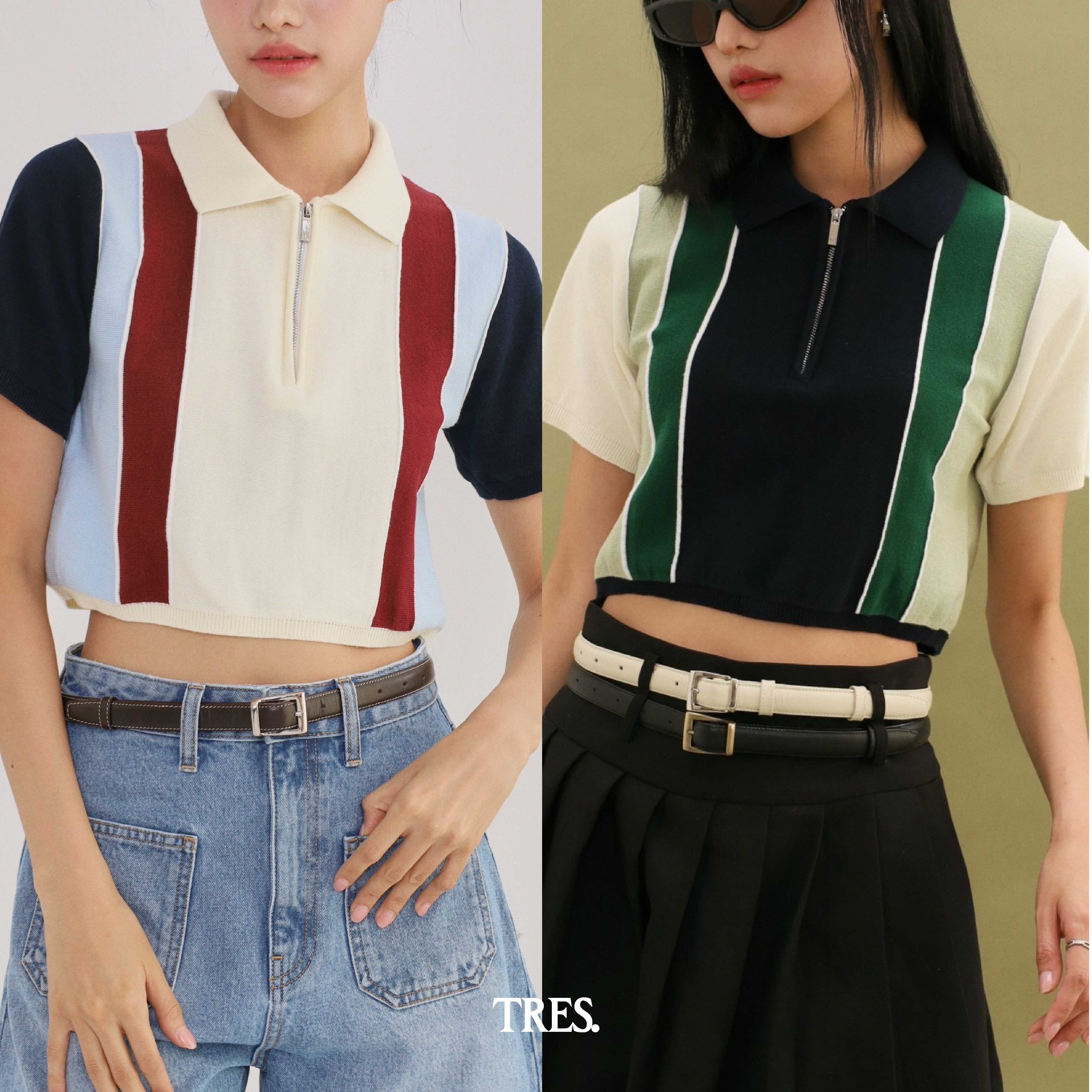 Jay Knit Polo Crop (TRES Made)