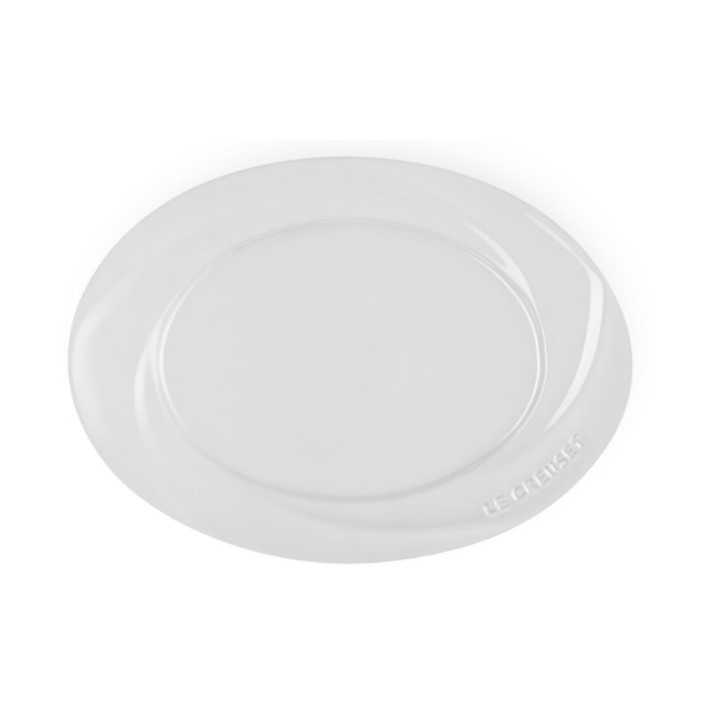 25CM BOUQUET OVAL PLATE WHITE