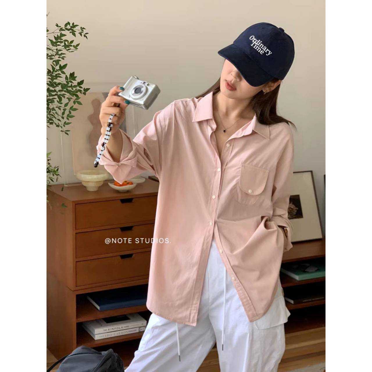 FINE CURVE POCKET COLORED COTTON SHIRTS